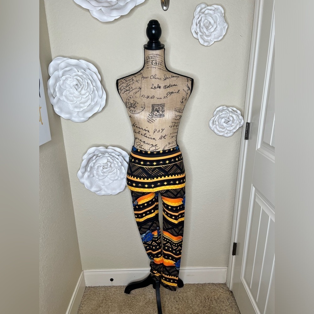 LuLaRoe Aztec Geometric Halloween Witch One Size Leggings - Picture 2 of 12